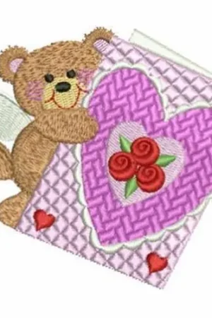 Best Price Valentine Angel Bears Embroidery Design
