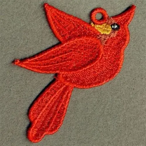 Best Seller FSL Flying Cardinal Embroidery Design