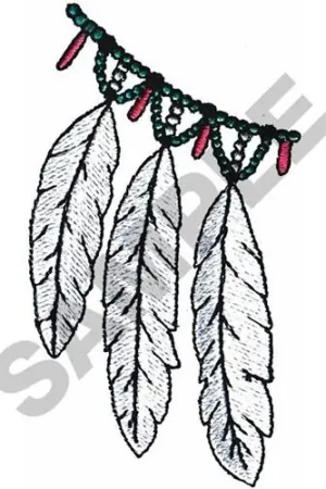Authentic FEATHER NECKLACE Embroidery Design
