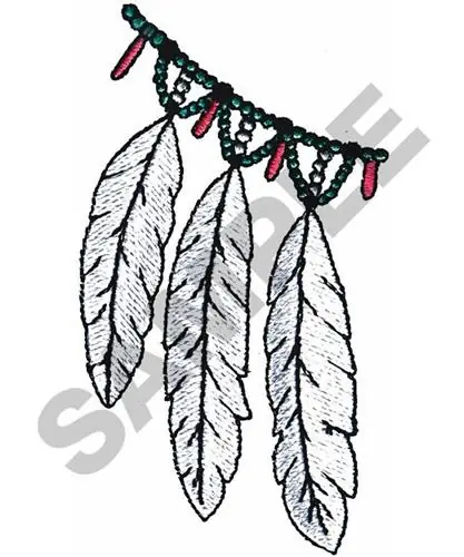 Authentic FEATHER NECKLACE Embroidery Design