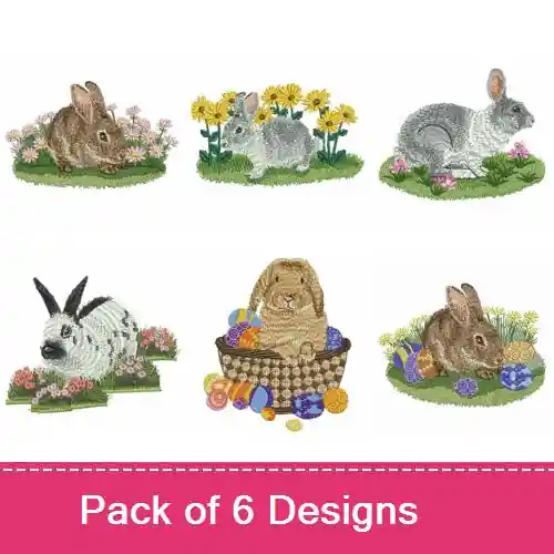Bargain Bunny Embroidery design pack by Ace Points, Embroidery Packs on EmbroideryDesigns.com