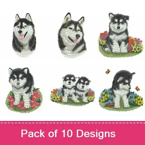 Assorted Dogs 2 Embroidery design pack by Ace Points, Embroidery Packs on EmbroideryDesigns.com Hot Picks