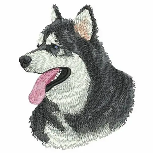 Alaskan Malamure Head Embroidery Design Bargain