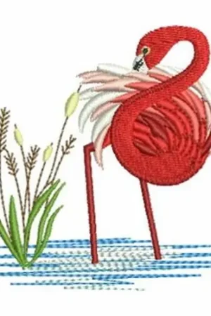 Affordable Flamingos Embroidery Design