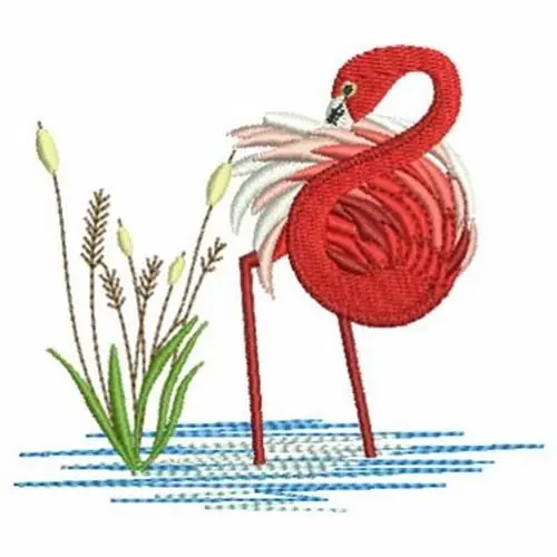 Affordable Flamingos Embroidery Design