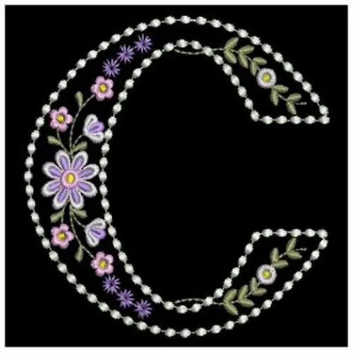 Candlewick Alphabet C Embroidery Design Fresh Stock