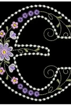 Candlewick Alphabet E Embroidery Design Last Chance