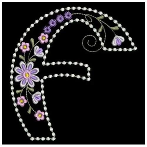 Candlewick Alphabet F Embroidery Design New Release
