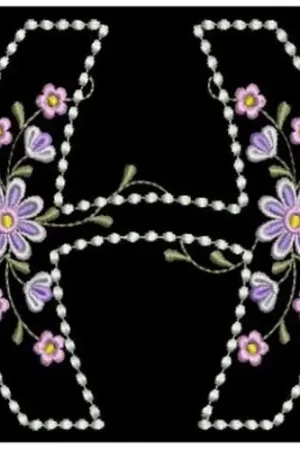 Candlewick Alphabet H Embroidery Design Bulk Order