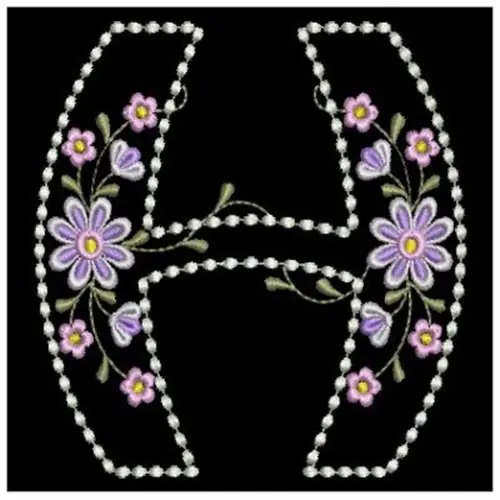 Candlewick Alphabet H Embroidery Design Bulk Order
