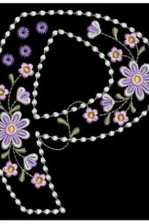 Candlewick Alphabet P Embroidery Design Brand New