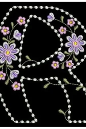 Candlewick Alphabet R Embroidery Design Authentic