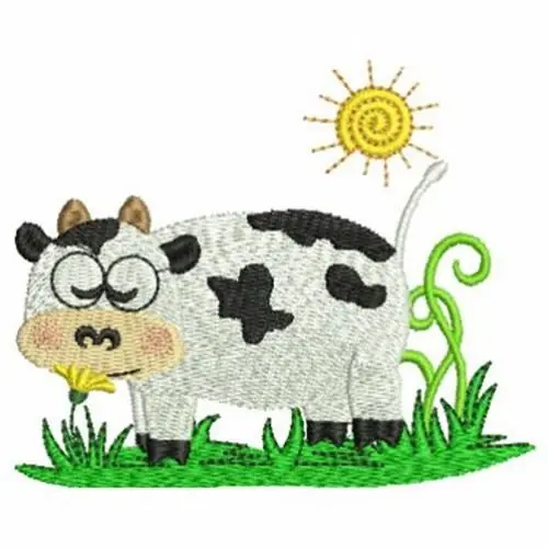 Cheap Country Cows Embroidery Design