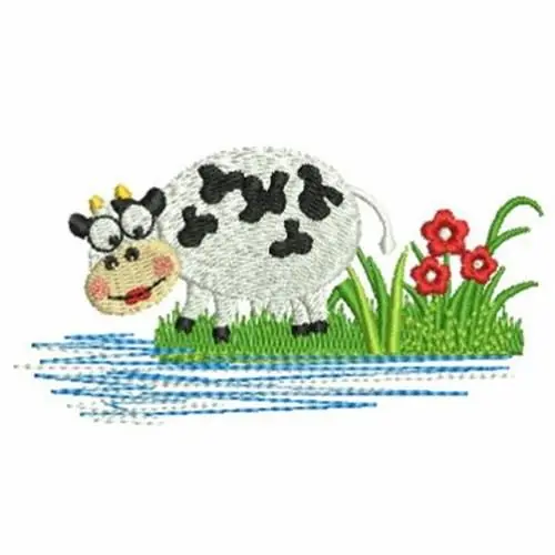 Country Cows Embroidery Design Instant Buy