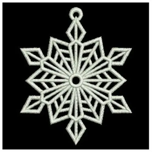 FSL Snowflake Ornament Embroidery Design Flash Sale