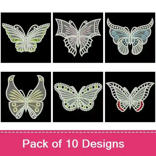 FSL Butterflies 2 Embroidery design pack by Ace Points, Embroidery Packs on EmbroideryDesigns.com Hot Deal