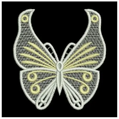Luxury FSL Delicate Butterfly Embroidery Design
