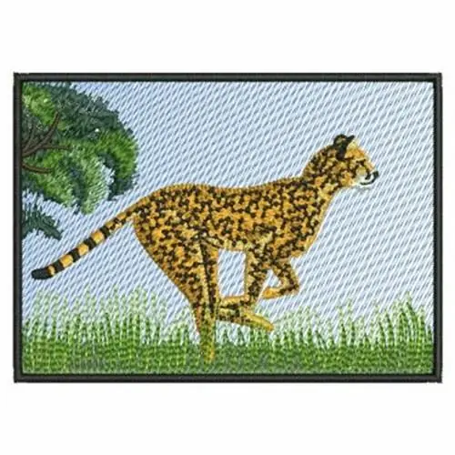 Handmade Cheetah Embroidery Design