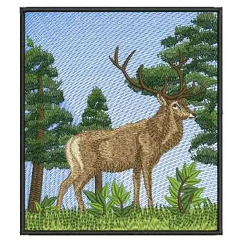 Seasonal Sale Elk Embroidery Design