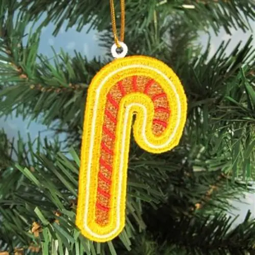 Free Delivery FSL Gingerbread Candy Cane Embroidery Design