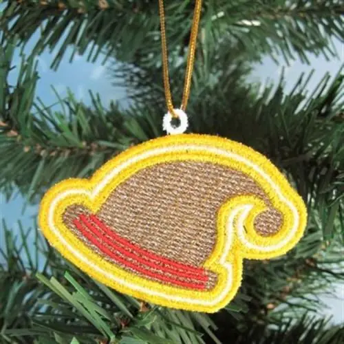 No Minimum Order FSL Gingerbread Santa Hat Embroidery Design