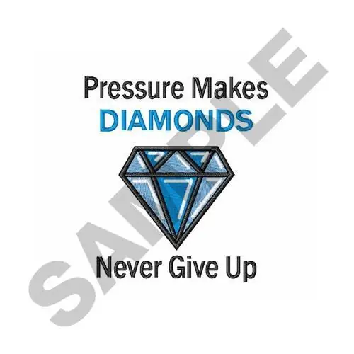 Pressure Makes Diamonds Embroidery Design Fresh Stock