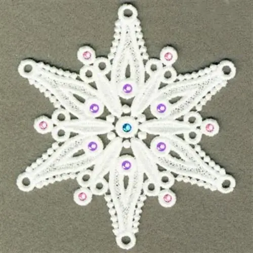 FSL Snowflakes Embroidery Design Fast Shipping