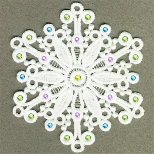 FSL Snow Flake Embroidery Design Flash Sale