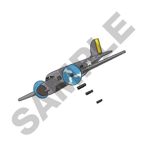WWII Bomber Embroidery Design Same Day Shipping
