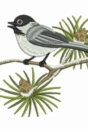 Best Choice Winter Chickadee Embroidery Design