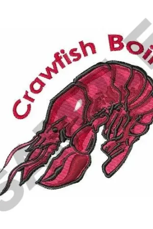 Authentic Crawfish Boil Embroidery Design
