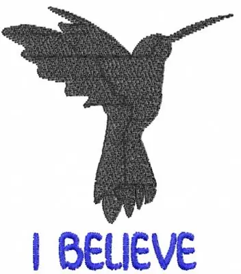 Today Only Hummingbird I Believe Embroidery Design