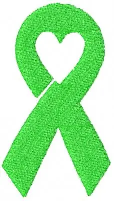 Green Ribbon Embroidery Design Markdown