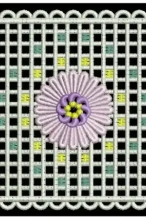 Authentic FSL Square Doily Embroidery Design