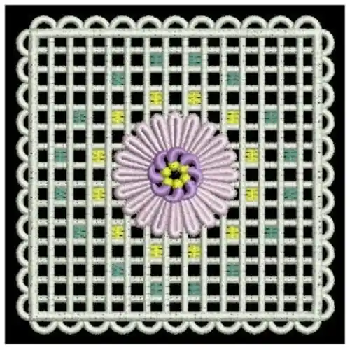 Authentic FSL Square Doily Embroidery Design