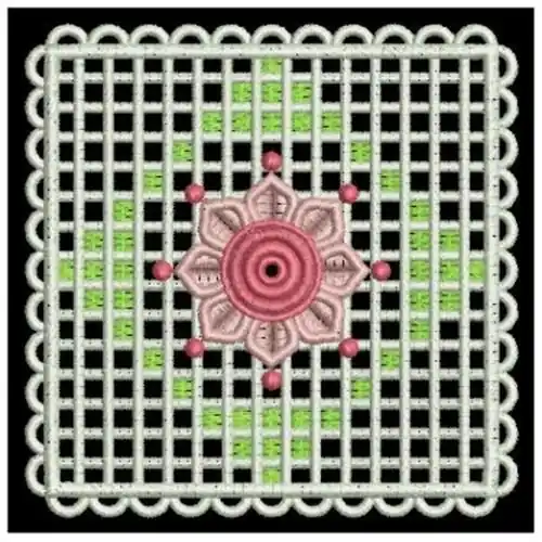 FSL Floral Doily Embroidery Design Crafted