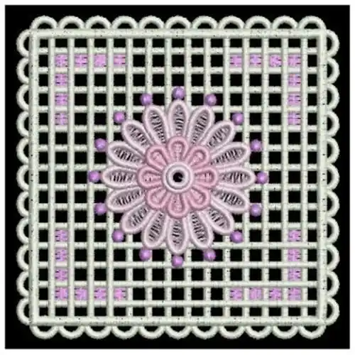 FSL Floral Coaster Embroidery Design Latest