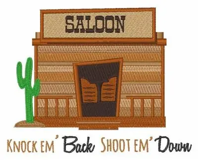 No Minimum Order Back em Down Embroidery Design