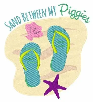 Sandy Piggies Embroidery Design No Minimum Order