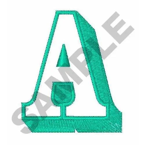 Open Shadow Font A Embroidery Design Low Price
