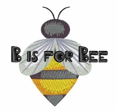 B for Bee Embroidery Design Fan Favorite