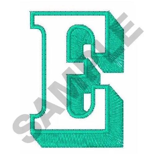 Hassle-Free Returns Open Shadow Font E Embroidery Design