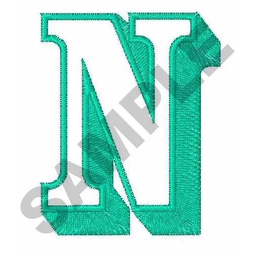 Open Shadow Font N Embroidery Design Best Choice