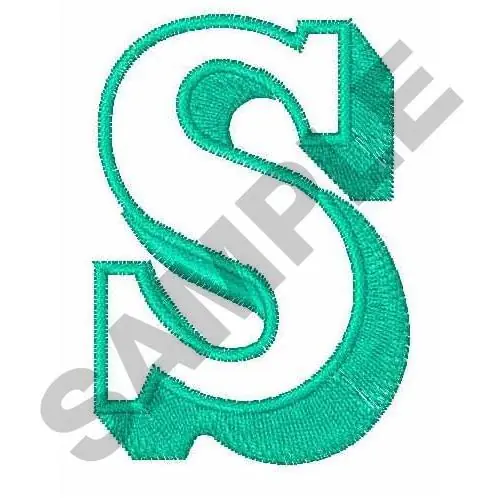 Open Shadow Font S Embroidery Design Deal