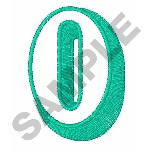One Day Deal Open Shadow Font 0 Embroidery Design