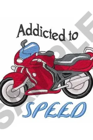 Addicted To Speed Embroidery Design Special Discount