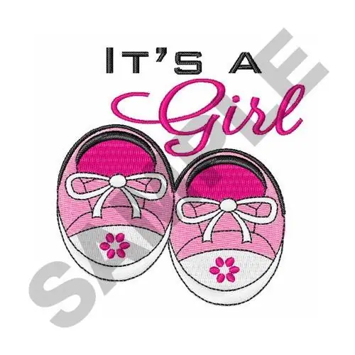 Last Chance Its A Girl Embroidery Design