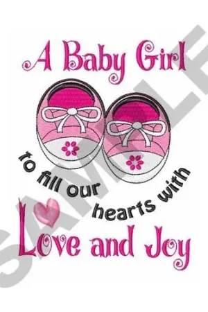 A Baby Girl Embroidery Design Place Order