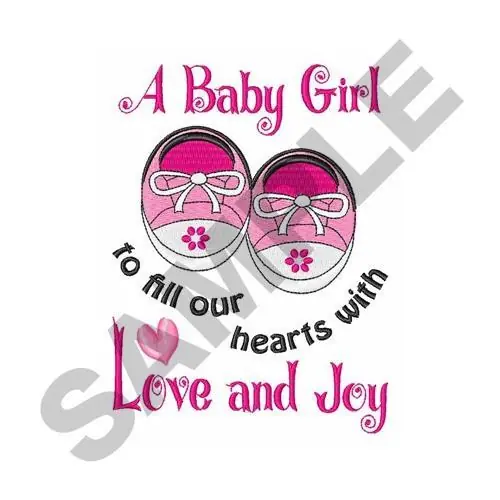 A Baby Girl Embroidery Design Place Order