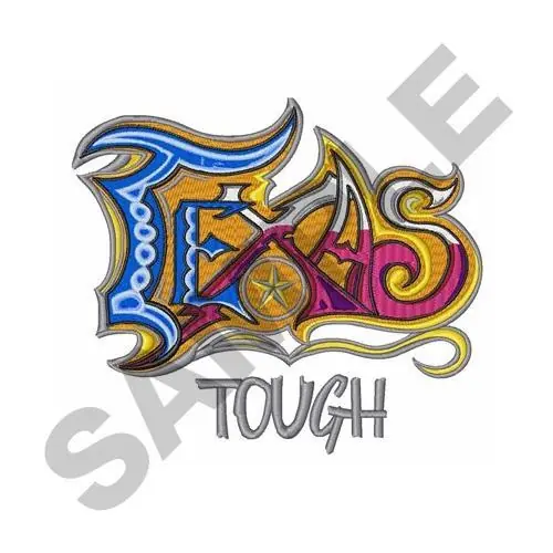 Free Shipping Texas Tough Embroidery Design
